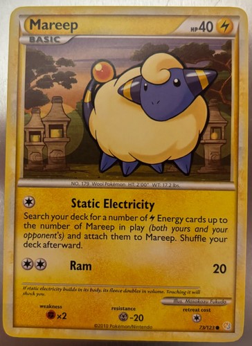 Mareep #73 - Pokemon HeartGold & SoulSilver - Near Mint Condition - Afbeelding 1 van 2