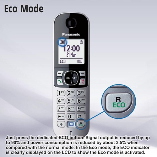 Panasonic DECT Digital Cordless Phone with Built-in Answering Machine and 1 H... - Picture 5 of 6
