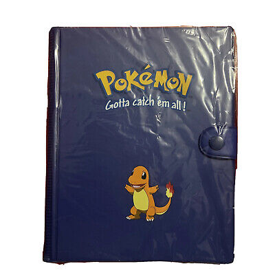 Vintage Pokemon Blue Charmander Card Binder Album Book Holder 1999 Original