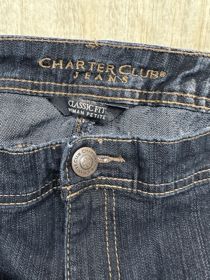 Womens Blue Jeans Charter Club Size 20W Petite  Classic Straight Plus Sz - Image 2 of 4