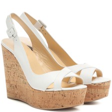 Casual Women Cork Sandals Summer Wedge High Heels Platform Shoes Slingback Strap
