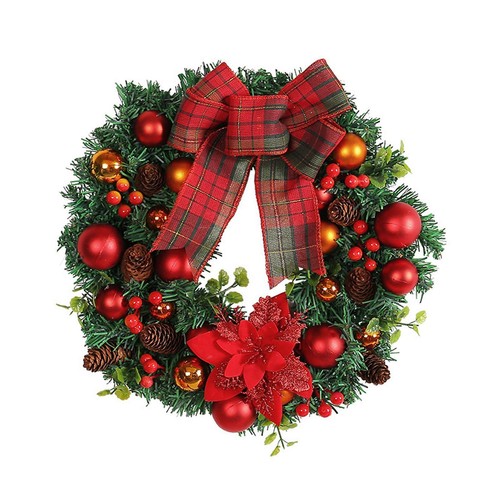 Artificial Christmas Wreath Indoor Outdoor Holiday Garland Decoration Front Door
