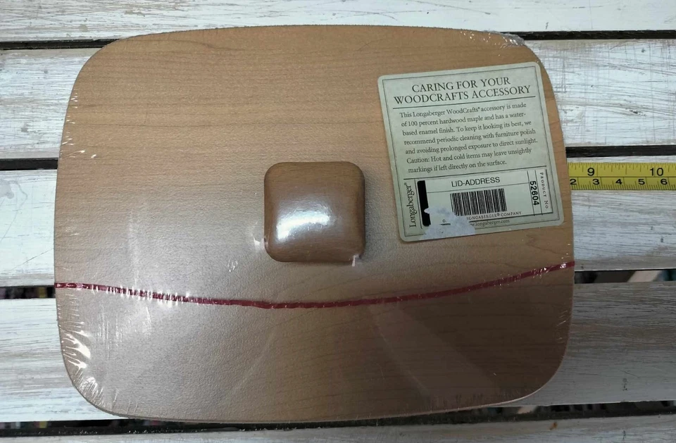 LONGABERGER WOODCRAFTS ADDRESS LID # 52604- NEW SEALED - Image 4 of 4