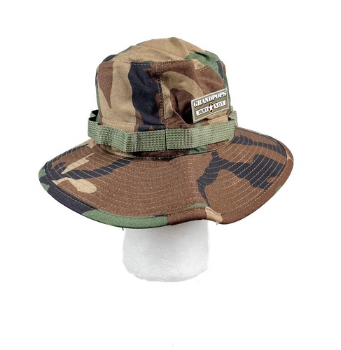 Sombrero M81 WOODLAND CAMUFLADO 3" ANCHO JUNGLA RIPSTOP HECHO EN EE. UU. - Imagen 6 de 9