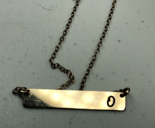 14K 1/20 Gold Filled Bar Charm Kette Halskette 18,5 Zoll, gestempelt "O" - 1,9 Gramm - Bild 3 von 10