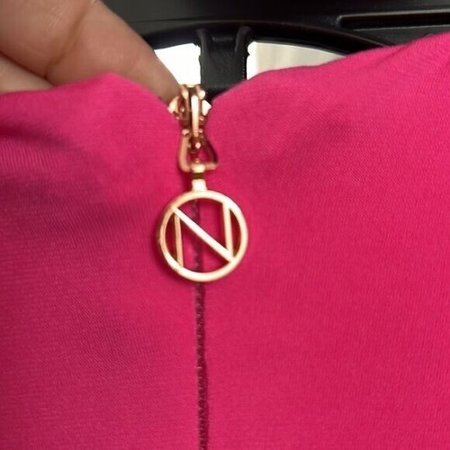 Nookie Envy Mini Long Sleeve Plunging Bodycon Dress Xtra Large XL in Neon Pink - Picture 5 of 7