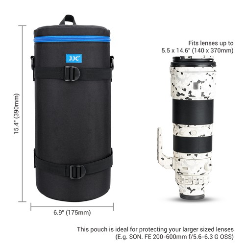 JJC140x370mm Deluxe Lens Pouch Bag for Sony FE 200-600 F5.6-6.3 Lens SEL200600G - Picture 2 of 12