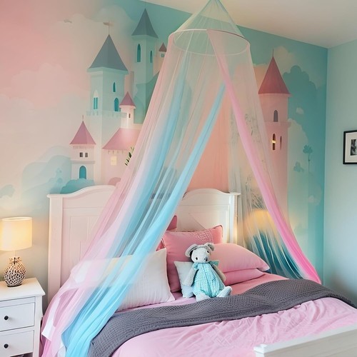Mosquito Net Bed Canopy for Girls Room Decor Insect Protection Hanging Tent for - Picture 14 of 41