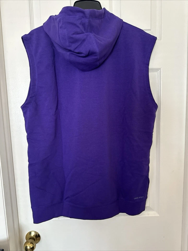 Jordan Hombre Grande Dri-FIT Púrpura Sin Mangas Sudadera con Capucha Entrenamiento Top DQ7946-520 NUEVO Foto 4 de 4