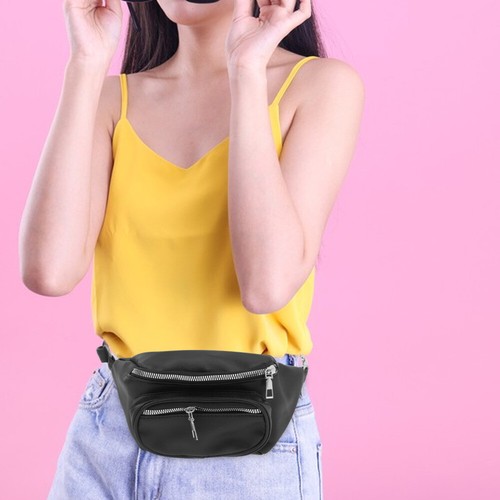 1PC Chic Waist Pack Fashion Crossbody Bag Chain Shoulder Bag Casual Waist Bag - Picture 4 of 12
