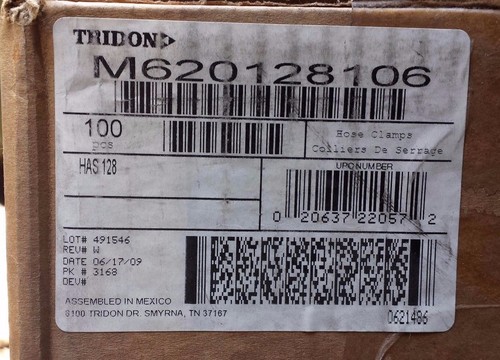 One 6.5" to 8.5" dia Worm Drive Hose Clamp SAE 128 PN M620128106 48710537 Pipe - Picture 7 of 8