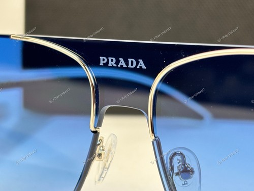 PRADA PS 63YS 22B 101 (59-17) 140 MM BLAUE GLÄSER, WEISS SILBERNER RAHMEN. RAR! - Bild 6 von 12