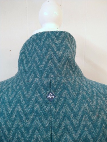 prAna WM Small Deep Teal Chevron Wool Lily Jacket Coat Size - Picture 6 of 9