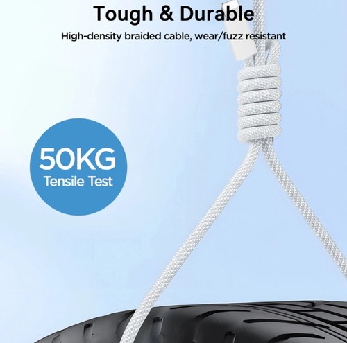 Heavy Duty Braided PD Fast Charger Lead USB C to iPhone Cable 14 13 12 11 X 8 7 - 第 13/25 張圖片