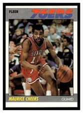 1987 FLEER BASKETBALL MAURICE CHEEKS #20 PHILADELPHIA 76ER HIGH GRADE