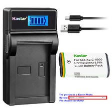 Kastar Battery LCD Charger for Kodak KLIC-8000 Kodak Z712 IS Kodak Z812 IS