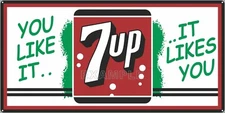 7UP SODA POP GENERAL STORE VINTAGE STYLE OLD SIGN REMAKE ALUMINUM SIZE OPTIONS