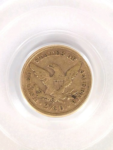 1871-S $2.50 Liberty Head Gold Quarter Eagle PCGS F15 ~ OGH Nice Original Luster - Picture 6 of 6