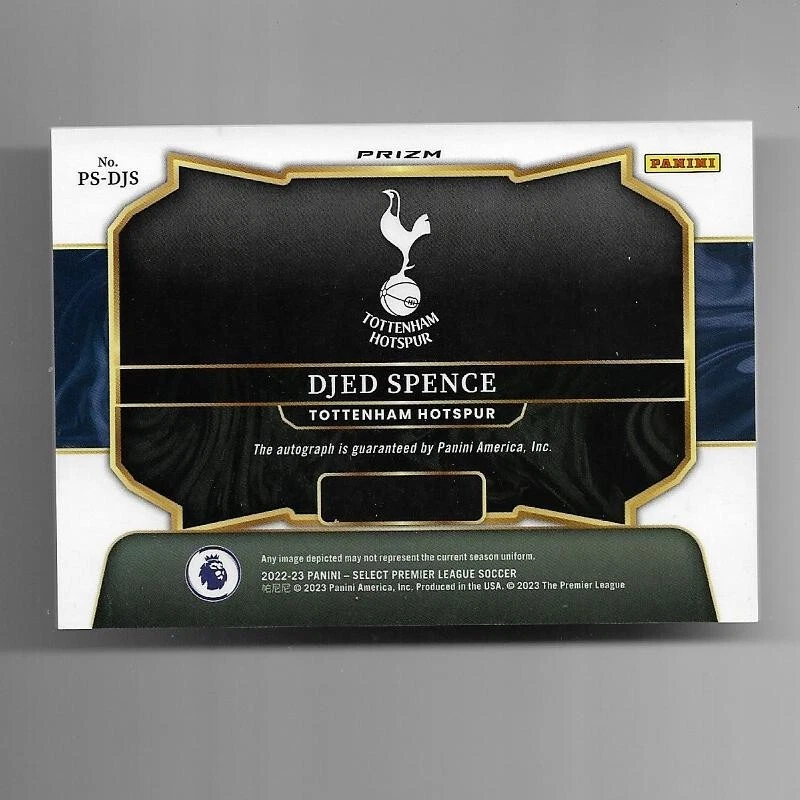 2022-23 Panini Select PL Pitchside Signatures Auto Card: Djed Spence - Image 2 of 3