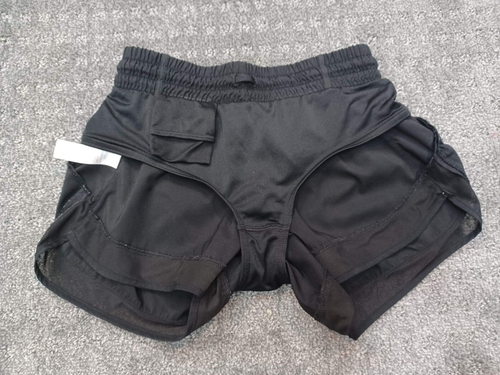 Athleta Damen Mesh Racer Run Short 4" Reißverschlusstasche - schwarz - XXS - Bild 5 von 7