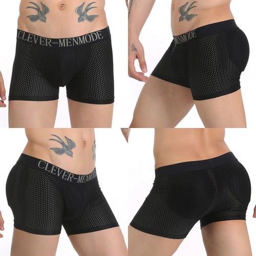Slip Da Boxer In Rete Da Uomo Intimo Imbottito Sexy Mutande Push Up Per ▼ - Foto 16 di 30
