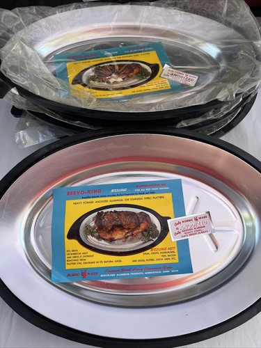 4 Vintage Nordic Ware SERVO-KING Sizzling Platter Holders Steak. - Picture 2 of 5
