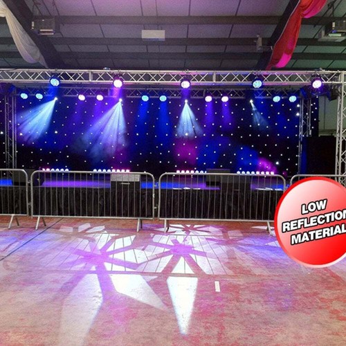 Tendaggio in tessuto stellare illuminazione 8 m x 4,5 m sfondo tettoia LED bianco palcoscenico - Foto 10 di 11