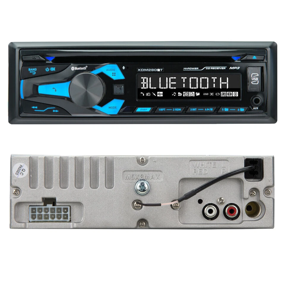 Dual XDM280BT CD/AM/FM Car Stereo Receiver + 4) 6.5" coax 2Way 300 Watt speakers - Image 2 of 4