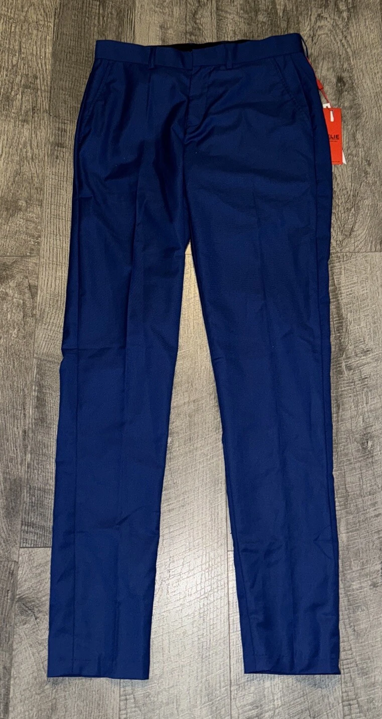 NWT Elie Balleh Milano Italy Mens Size 30 Stylish Skinny Pants Royal EBPS201-5M