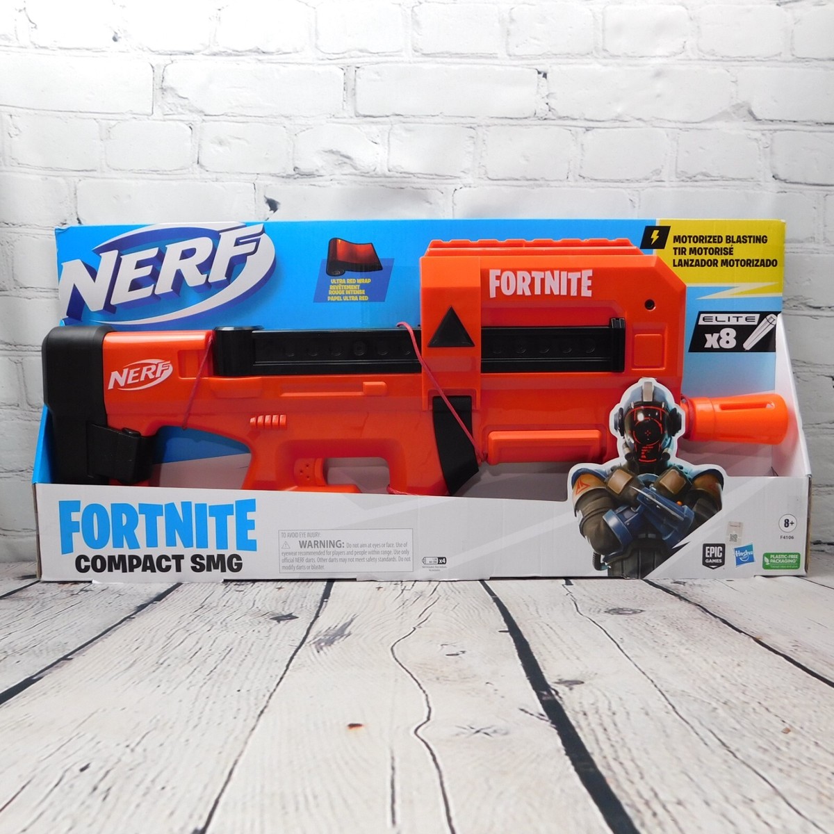 Hasbro Nerf F4106 Fortnite Compact SMG Motorized Elite Dart