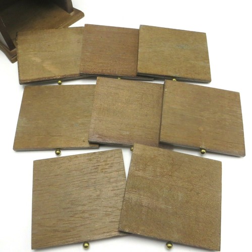 Vtg 8 Mallard Duck Wood & Cork Coasters Drawer Caddy Set 1982 Albert Price Prdts - Picture 8 of 9