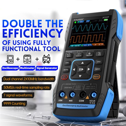 2C23T Handheld Digital Oscilloscope multimeter signal generator Daul channel