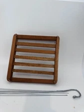 TWO 10” Vanda Plaques With 2 30” 4 Wire Hangers FREE SHIP Real Cedar Wood Flat