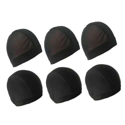 6pcs Mesh Dome Caps Wigs Crochet Hair Nets Wig Making Caps Spandex Wig Caps