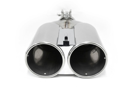 ( 3.0 Inch Inlet ) Remington DUAL BARREL Universal Bolt On POLISHED Exhaust Tip - Picture 6 of 12
