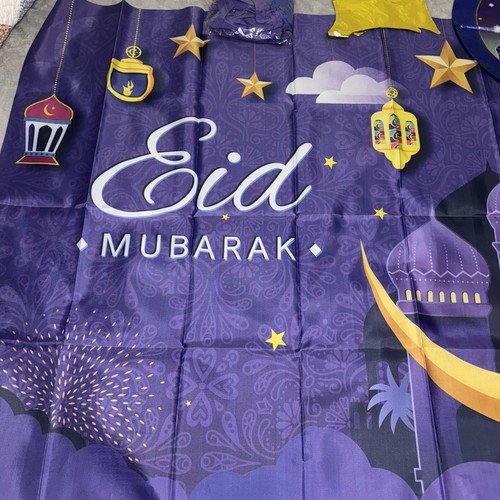 Ramadan Mubarak Decorations Backdrop Banner Ballon Ramadan Kareem Background Eid - Picture 2 of 6