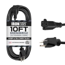 Iron Forge Cable 220/240 Volt Extension Cord, 10 Ft -  Assorted Sizes , Styles 