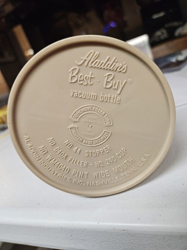 Vintage Aladdin Best Buy Thermos Vacuum Bottle PINT Wide Mouth Plaid! Cool & Hot - Picture 4 of 6