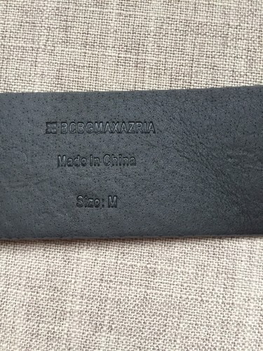 Max Azria Grey Wide Belt Large Adjustable Metal Buckle Medium - Picture 3 of 5