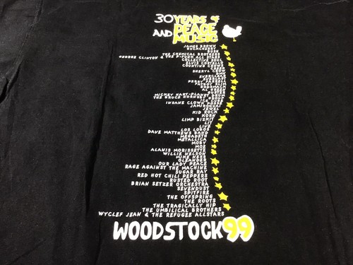 Vintage 1999 Woodstock Festival T Shirt Rome New York Mark Athletic Cotton XL - Picture 15 of 19