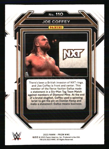 Joe Coffey 2023 Panini Prizm WWE #110 WRESTLING Card - Picture 2 of 2
