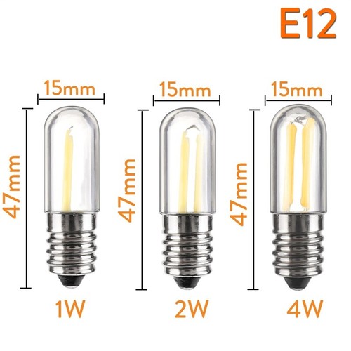 Dimmable Led Fridge Light Bulbs 2W 4W 220V E14 Bulb E12 Cold Warm Filament Corn - Picture 3 of 11