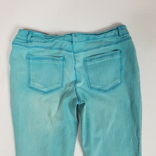 Mossimo Supply Co Jeans Sz 17 Juniors Fit 6 Skinny Turquoise Blue - Picture 5 of 9