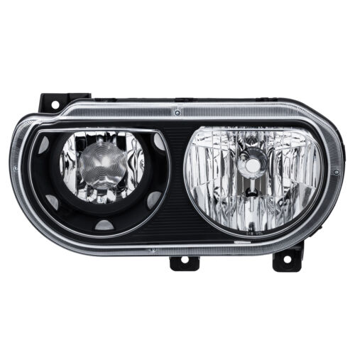 For 2008-2014 Dodge Challenger Headlights Assembly Lamp Black CH2502219 Pair - Picture 2 of 10