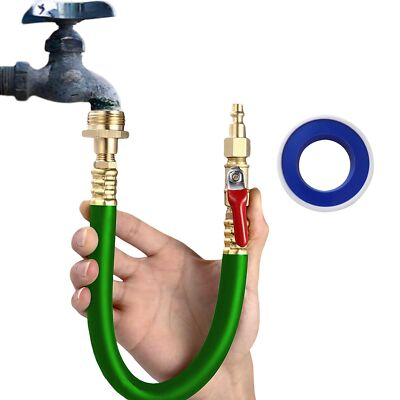#ad 12quot; RV Winterizing Kit Sprinkler Blowout Adapter with Shut Off Valve $10.61