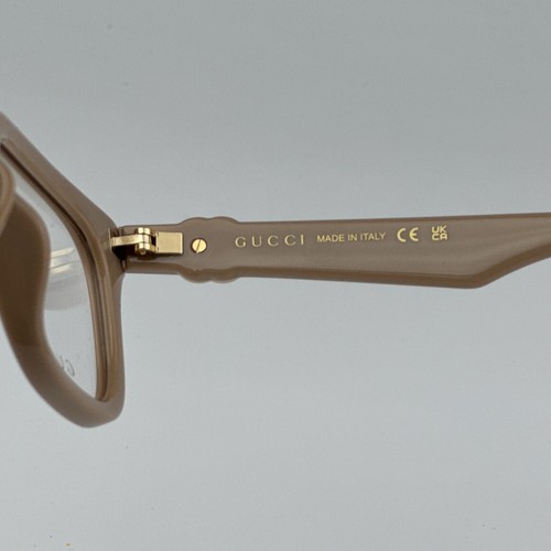 Gucci Women Eyeglasses Nude Demo Square GG1536O 007 BRAND NEW - Picture 4 of 12