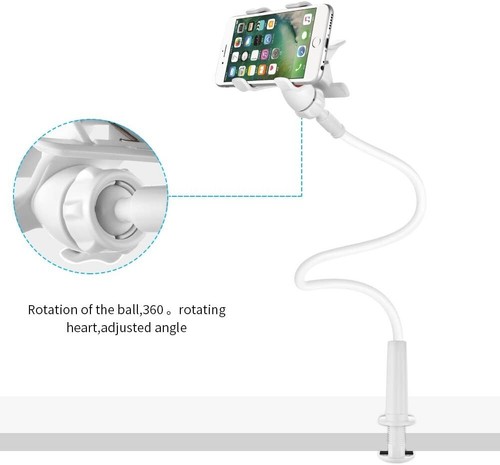 EXTRA LONG ARM Holder Mount Stand For Mobile Phone iPhone Bed Clamp UK STOCK - Picture 3 of 7