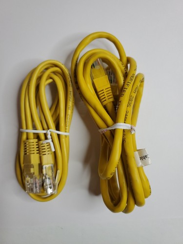 Ethernet Cord 2 Cables 6 Feet Each Yellow ETL Verified 24 AWG - 第 2/3 張圖片
