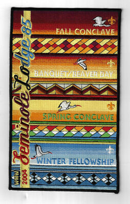 OA 85 Seminole 2004 Spring & Fall Conclave,Beaver Day, Winter Felloship  Flap BL