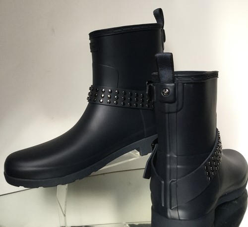 NEW HUNTER AW18 Refined Stud Biker Boots, Navy Blue (Size 8 M) - MSRP $185.00! - Picture 5 of 12
